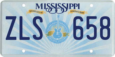 MS license plate ZLS658