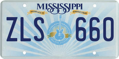 MS license plate ZLS660