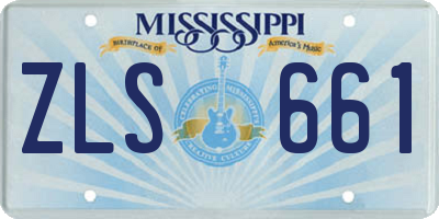 MS license plate ZLS661