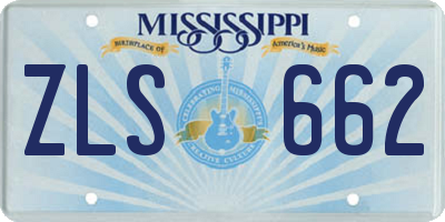 MS license plate ZLS662
