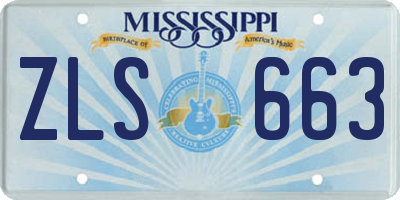 MS license plate ZLS663