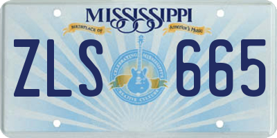 MS license plate ZLS665
