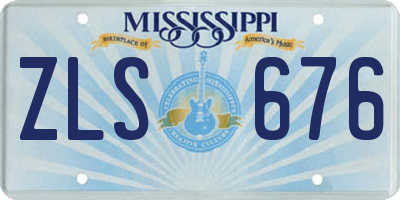 MS license plate ZLS676