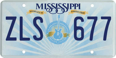 MS license plate ZLS677