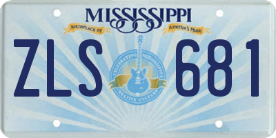 MS license plate ZLS681