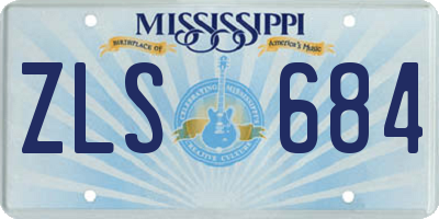 MS license plate ZLS684