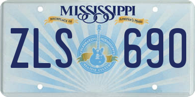 MS license plate ZLS690
