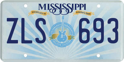MS license plate ZLS693