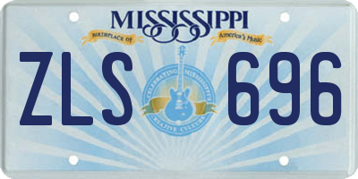 MS license plate ZLS696