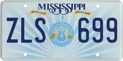 MS license plate ZLS699