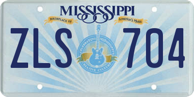 MS license plate ZLS704