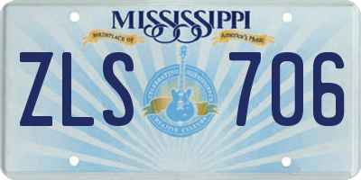 MS license plate ZLS706