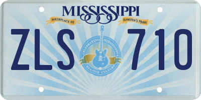 MS license plate ZLS710