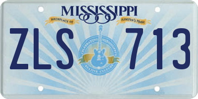 MS license plate ZLS713