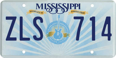 MS license plate ZLS714