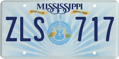 MS license plate ZLS717