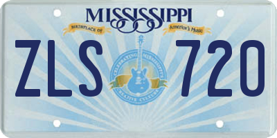 MS license plate ZLS720