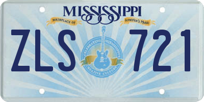MS license plate ZLS721