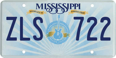 MS license plate ZLS722