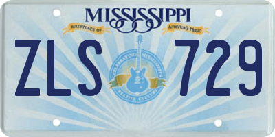 MS license plate ZLS729