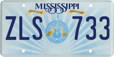 MS license plate ZLS733