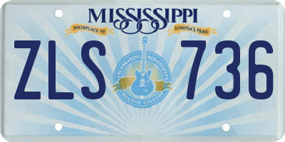 MS license plate ZLS736