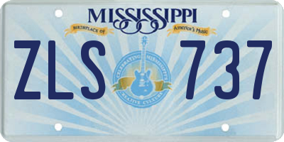 MS license plate ZLS737
