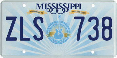 MS license plate ZLS738