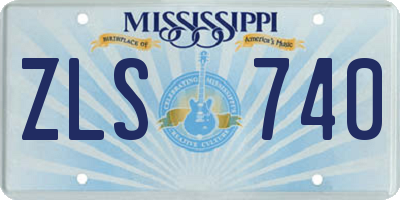 MS license plate ZLS740