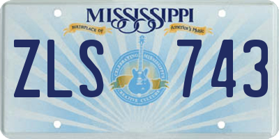 MS license plate ZLS743