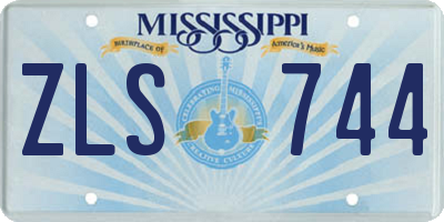 MS license plate ZLS744