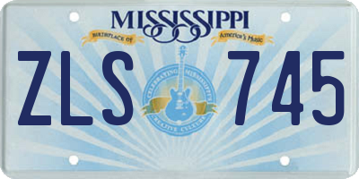 MS license plate ZLS745