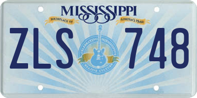 MS license plate ZLS748