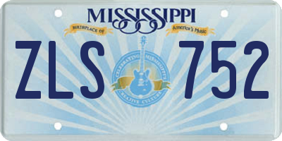 MS license plate ZLS752