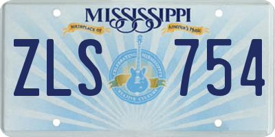 MS license plate ZLS754
