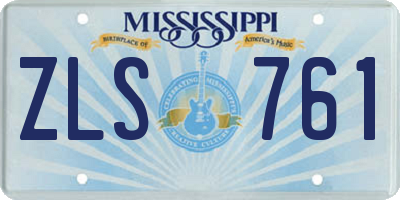 MS license plate ZLS761