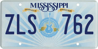 MS license plate ZLS762