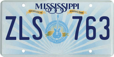 MS license plate ZLS763