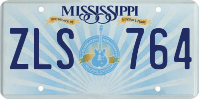 MS license plate ZLS764