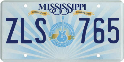 MS license plate ZLS765