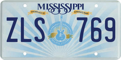 MS license plate ZLS769