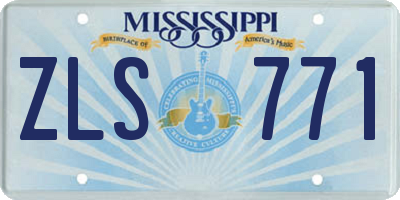 MS license plate ZLS771