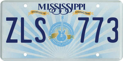 MS license plate ZLS773