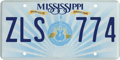 MS license plate ZLS774