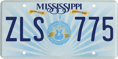 MS license plate ZLS775