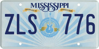 MS license plate ZLS776