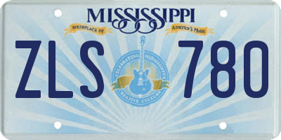 MS license plate ZLS780