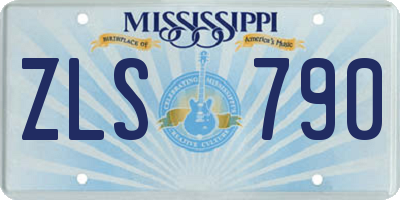 MS license plate ZLS790