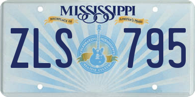 MS license plate ZLS795