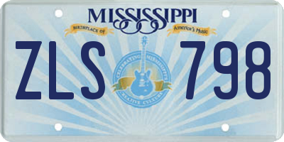 MS license plate ZLS798